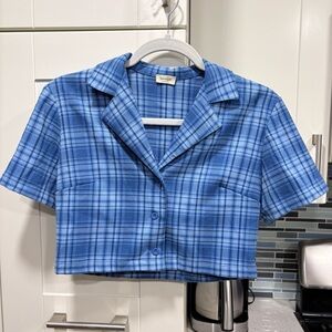 Brandy Melville plaid Vivian crop top